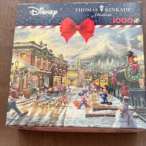 Disney Thomas Kinkade Winter Wonderland Puzzle - Red, Blue, White